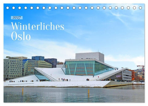 Winterliches Oslo (Tischkalender 2027 DIN A5 quer), CALVENDO Monatskalender