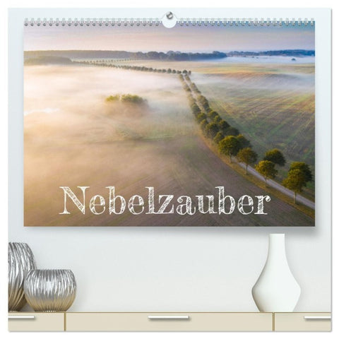 Nebelzauber (hochwertiger Premium Wandkalender 2027 DIN A2 quer), Kunstdruck in Hochglanz