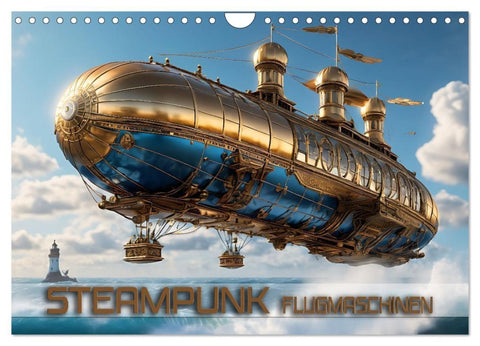 Steampunk Flugmaschinen (Wandkalender 2026 DIN A4 quer), CALVENDO Monatskalender