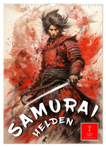 Samurai Helden (Wandkalender 2027 DIN A3 hoch), CALVENDO Monatskalender