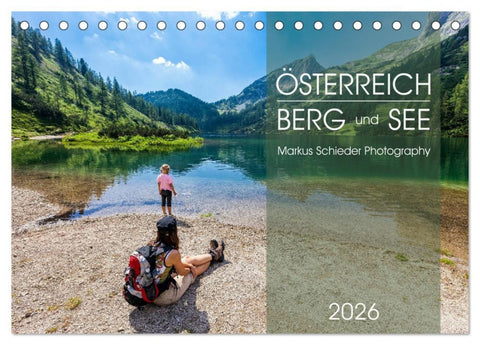 Österreich Berg und See (Tischkalender 2026 DIN A5 quer), CALVENDO Monatskalender