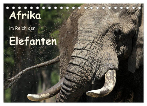Afrika - im Reich der Elefanten (Tischkalender 2026 DIN A5 quer), CALVENDO Monatskalender