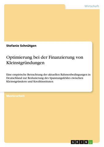 Optimierung bei der Finanzierung von Kleinstgründungen