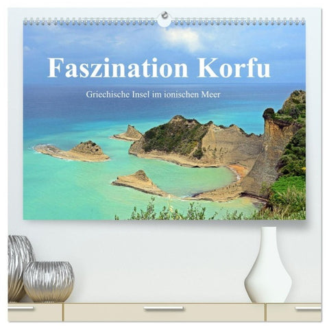 Faszination Korfu (hochwertiger Premium Wandkalender 2027 DIN A2 quer), Kunstdruck in Hochglanz