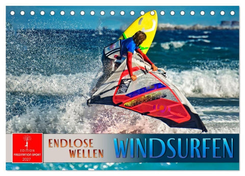 Windsurfen - endlose Wellen (Tischkalender 2027 DIN A5 quer), CALVENDO Monatskalender