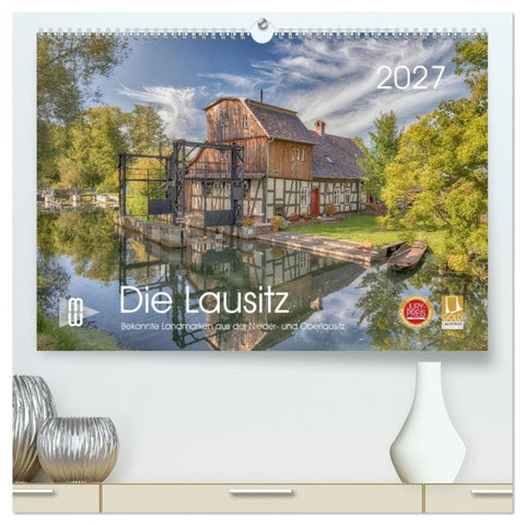 Die Lausitz - Landmarken der Nieder- und Oberlausitz (hochwertiger Premium Wandkalender 2027 DIN A2 quer), Kunstdruck in Hochglanz