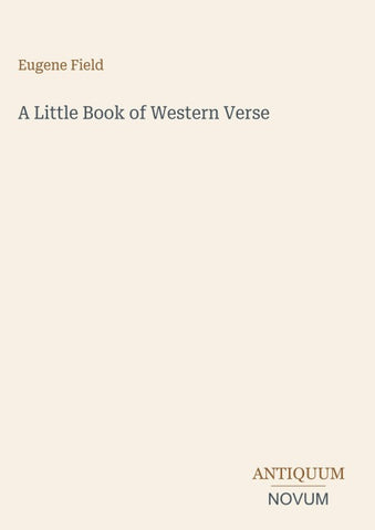 A Little Book of Western Verse