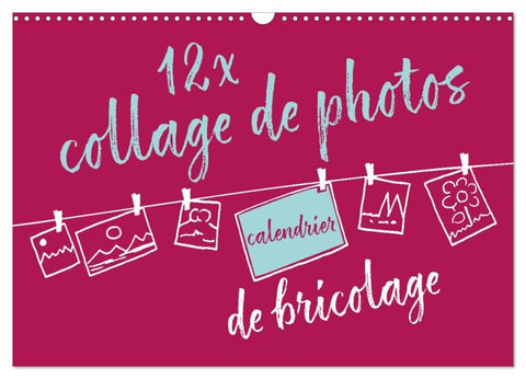 12 x collage de photos - calendrier de bricolage (Calendrier mural 2027 DIN A3 vertical), CALVENDO calendrier mensuel