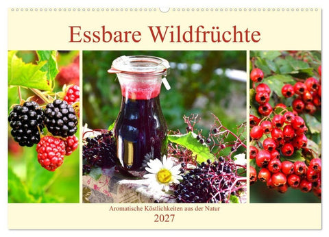 Essbare Wildfrüchte. Aromatische Köstlichkeiten aus der Natur (Wandkalender 2027 DIN A2 quer), CALVENDO Monatskalender