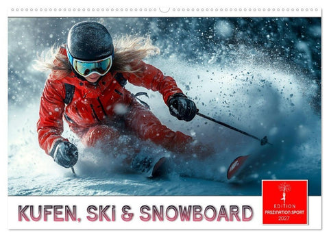 Kufen, Ski & Snowboard (Wandkalender 2027 DIN A2 quer), CALVENDO Monatskalender