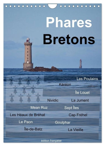 Phares Bretons (Calendrier mural 2027 DIN A4 horizontal), CALVENDO calendrier mensuel