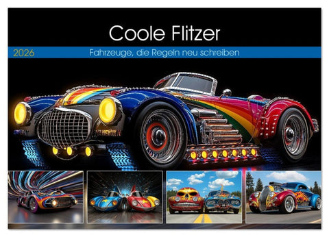 Coole Flitzer (Wandkalender 2026 DIN A2 quer), CALVENDO Monatskalender