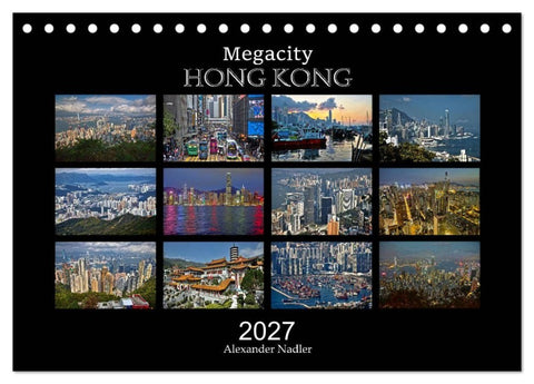 Megacity Hong Kong (Tischkalender 2027 DIN A5 quer), CALVENDO Monatskalender