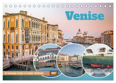 Venise - Un hommage imagé à la magie vénitienne (Calendrier de bureau 2027 DIN A5 vertical), CALVENDO calendrier mensuel