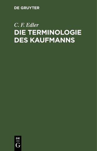 Die Terminologie des Kaufmanns
