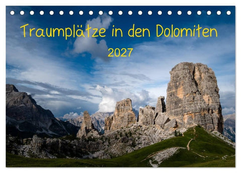 Traumplätze in den Dolomiten (Tischkalender 2027 DIN A5 quer), CALVENDO Monatskalender