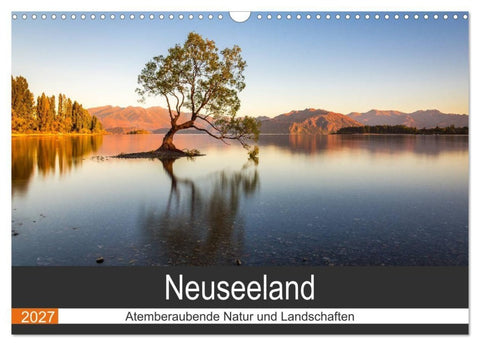 Neuseeland - Atemberaubende Natur und Landschaften (Wandkalender 2027 DIN A3 quer), CALVENDO Monatskalender