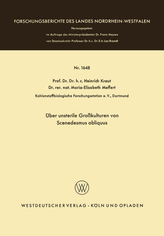 Über unsterile Großkulturen von Scenedesmus obliquus