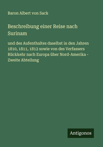 Beschreibung einer Reise nach Surinam