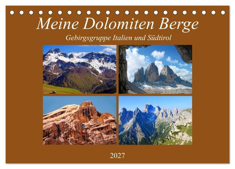 Meine Dolomiten Berge (Tischkalender 2027 DIN A5 quer), CALVENDO Monatskalender