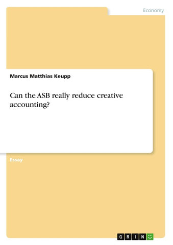 Can the ASB really reduce creative accounting?