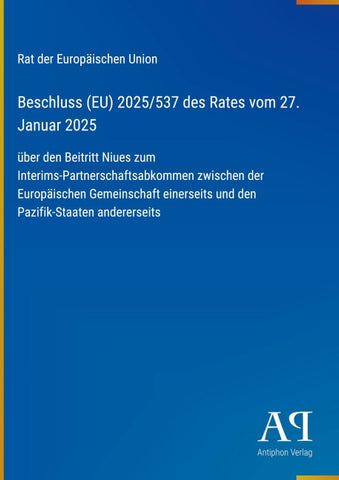 Beschluss (EU) 2025/537 des Rates vom 27. Januar 2025