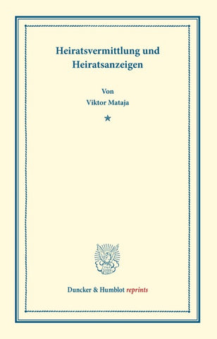 Heiratsvermittlung und Heiratsanzeigen