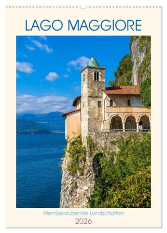 Lago Maggiore - Atemberaubende Landschaften (Wandkalender 2026 DIN A2 hoch), CALVENDO Monatskalender