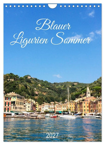 Blauer Ligurien Sommer (Wandkalender 2027 DIN A4 hoch), CALVENDO Monatskalender