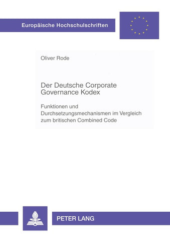 Der Deutsche Corporate Governance Kodex