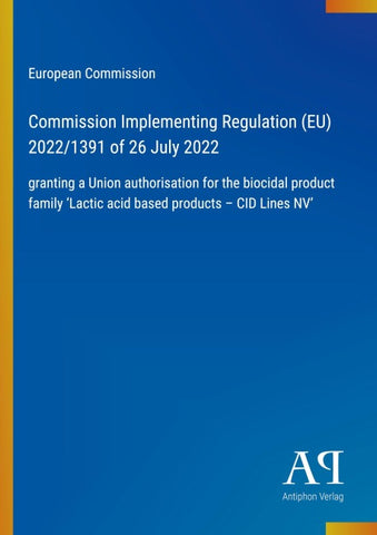 Commission Implementing Regulation (EU) 2022/1391 of 26 July 2022