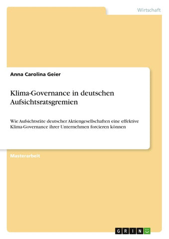 Klima-Governance in deutschen Aufsichtsratsgremien