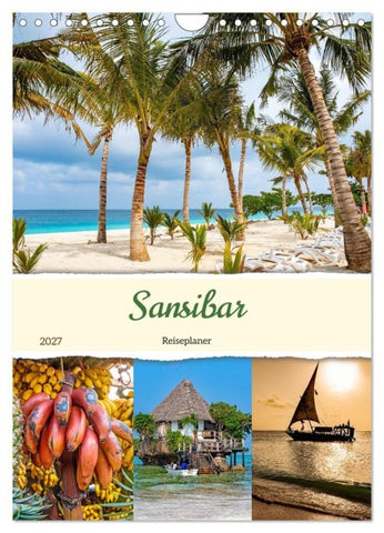 Sansibar - Reiseplaner (Wandkalender 2027 DIN A4 hoch), CALVENDO Monatskalender
