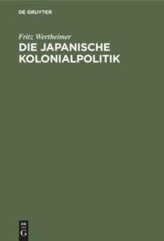 Die japanische Kolonialpolitik