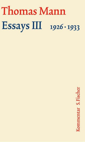 Essays III 1926–1933