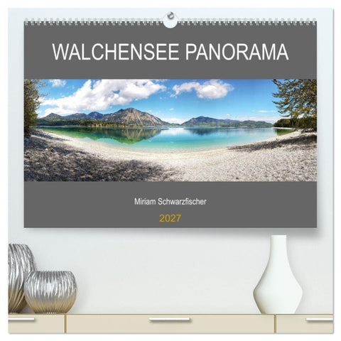 Walchensee Panorama (hochwertiger Premium Wandkalender 2027 DIN A2 quer), Kunstdruck in Hochglanz