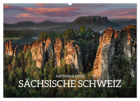 Naturparadies Sächsische Schweiz (Wandkalender 2027 DIN A2 quer), CALVENDO Monatskalender