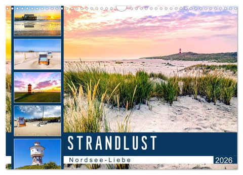 Strandlust Nordsee-Liebe (Wandkalender 2026 DIN A3 quer), CALVENDO Monatskalender