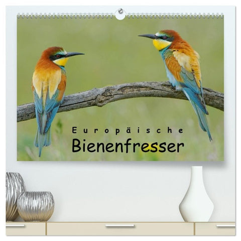 Europäische Bienenfresser (hochwertiger Premium Wandkalender 2026 DIN A2 quer), Kunstdruck in Hochglanz