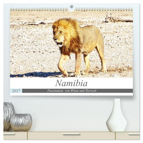 Namibia, Faszination Wüste und Tierwelt (hochwertiger Premium Wandkalender 2027 DIN A2 quer), Kunstdruck in Hochglanz