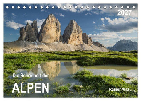 Die Schönheit der Alpen (Tischkalender 2027 DIN A5 quer), CALVENDO Monatskalender