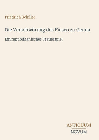 Die Verschwörung des Fiesco zu Genua