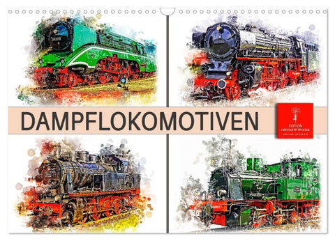 Beeindruckende Dampflokomotiven (Wandkalender 2027 DIN A3 quer), CALVENDO Monatskalender