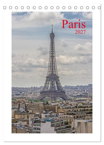 Paris (Tischkalender 2027 DIN A5 hoch), CALVENDO Monatskalender