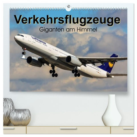 Verkehrsflugzeuge (hochwertiger Premium Wandkalender 2026 DIN A2 quer), Kunstdruck in Hochglanz