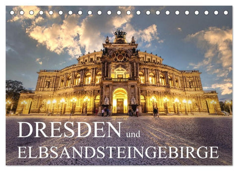 Dresden und Elbsandsteingebirge (Tischkalender 2027 DIN A5 quer), CALVENDO Monatskalender