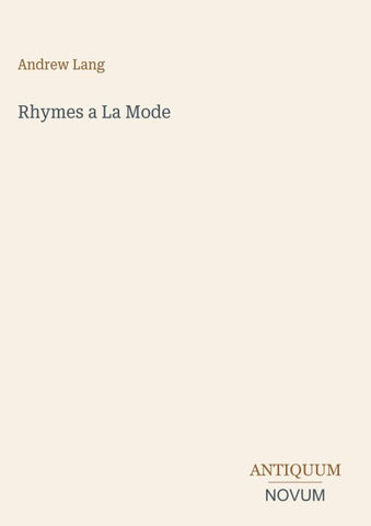 Rhymes a La Mode