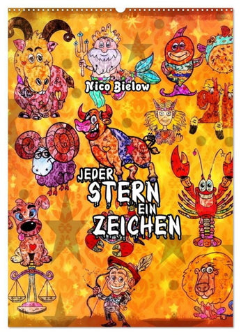 Jeder Stern ein Zeichen (Wandkalender 2027 DIN A2 hoch), CALVENDO Monatskalender