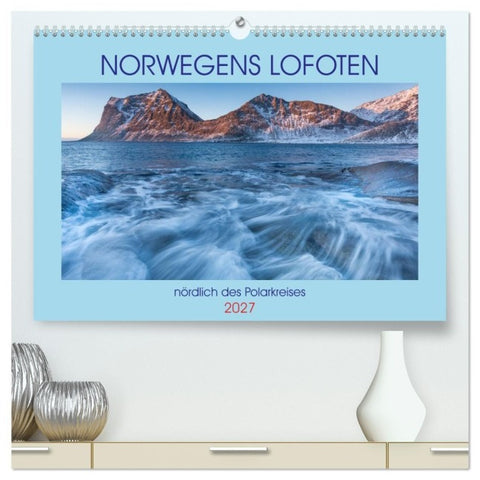 Norwegens Lofoten (hochwertiger Premium Wandkalender 2027 DIN A2 quer), Kunstdruck in Hochglanz