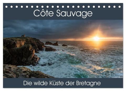 Côte Sauvage - Die wilde Küste der Bretagne (Tischkalender 2027 DIN A5 quer), CALVENDO Monatskalender